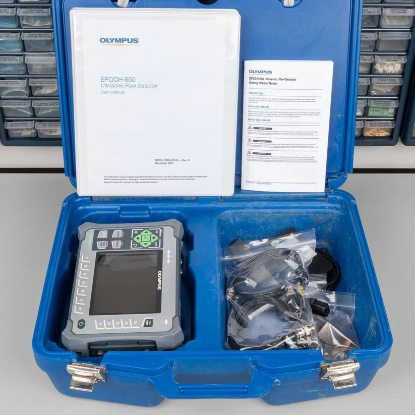 Olympus Panametrics Epoch 650 Ultrasonic Flaw Detector With Transducers Epoch650