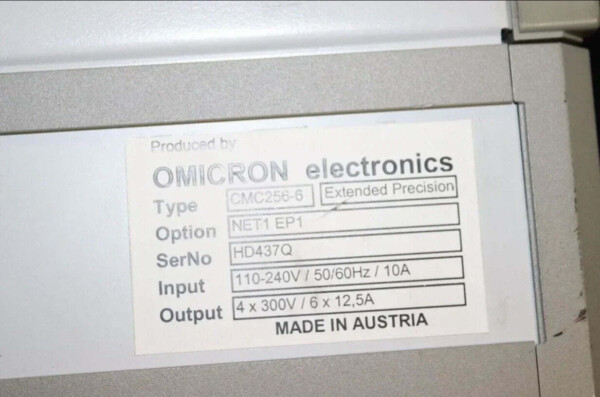 Omicron CMC 256-6 Voltage Protective Relay Test Set WORKING - Image 7